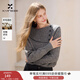 香影灰色套頭毛衣女2025冬季新款不對稱(chēng)翻領(lǐng)通勤含羊毛針織衫上衣 中灰 S 155/80A/85-95斤