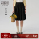 Teenie Weenie小熊女裝2025夏季大擺半身裙度假風(fēng)法式蓬蓬短裙 黑色 L
