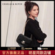 CHAILAS&KLTCH高圓圓同款菱格鏈條包女2025新款小香風(fēng)單肩斜挎包百搭氣質(zhì)小方包 黑色小號【收藏送專(zhuān)柜禮盒+禮品袋】