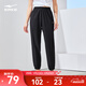鴻星爾克運動(dòng)褲女夏季透氣彈力跑步健身女子長(cháng)褲女士九分褲休閑褲子 正黑-彈力速干 2XL