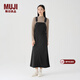 MUJI女式 燈芯絨 背帶裙中長(cháng)款連衣裙半身裙女秋款裙子美拉德BE10CC3A 深灰色 L （165/70A）