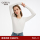 歌莉婭打底衫莫代爾圓領(lǐng)西裝伴侶長(cháng)袖上衣黑白兩件裝男女同款1C9L0E21A 51J黑+白 XS