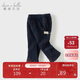 戴維貝拉【商場(chǎng)同款】?jì)和樋椦澴忧锒咏q微喇長(cháng)褲