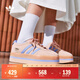 adidas「T頭鞋」GAZELLE STACK W厚底經(jīng)典運動(dòng)鞋女阿迪達斯三葉草 樹(shù)脂黃/熒光藍   36.5