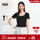 森馬（Semir）短袖t恤女短款假兩件百搭上衣25夏裝顯瘦U領(lǐng)套頭衫109325100015