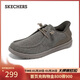 斯凱奇（Skechers）閃穿鞋男鞋秋季休閑鞋一腳蹬商務(wù)板鞋軟底豆豆鞋帆布鞋210959