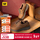 卡特（CAT）休閑皮鞋工裝鞋男鞋26春新品經(jīng)典款男士固特異牛皮休閑增高厚底鞋 淺棕色P721416 43