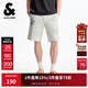 杰克·瓊斯（JACK&JONES）男裝百搭時(shí)尚潮酷出街字母印花貼布抽繩寬松休閑短褲22529F044 G01石灰花灰 L (180)