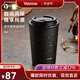Vanow咖啡杯保溫杯女士ins原宿風(fēng)高顏值可愛(ài)歐式密封防漏不銹鋼水杯子 布朗黑
