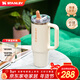 STANLEY保溫杯水杯巨無(wú)霸吸管杯PRO保溫保冷大容量杯子年會(huì )禮品男女禮物 【亮面杯身】奶油暖杏- 887ml