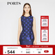 PORTS寶姿  新品女裝甜美無(wú)袖圓領(lǐng)波點(diǎn)連衣裙SA8D084FFQ044 藏青底藍點(diǎn) M (6)