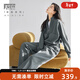 對白（DUIBAI）時(shí)尚通勤運動(dòng)衛衣兩件套女2026春裝新款外套直筒長(cháng)褲休閑套裝 深灰色 M