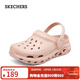 斯凱奇（Skechers）女鞋洞洞鞋透氣拖鞋軟彈輕質(zhì)休閑涼鞋111564 玫瑰紅色/ROS 37