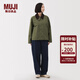 MUJI女式 不易沾水燈芯絨領(lǐng)夾克女工裝外套25年冬季女裝 BD11UA5A 卡其綠 L (165/88A)