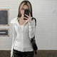 樂(lè )卡利衛衣華棉外套女春秋美式修身連帽開(kāi)衫韓系小個(gè)子上衣穿搭短款運動(dòng) 修身衛衣外套【灰常規 120斤內】