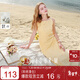 三彩2025夏季新款純棉連衣裙一字領(lǐng)法式吊帶裙極簡(jiǎn)長(cháng)裙M