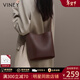 viney牛皮水桶包包女包品牌斜挎包高檔生日情人節禮物送女朋友老婆 【咖啡色】新年送女生實(shí)用腋下包 時(shí)尚百搭休閑洋氣小眾單肩包