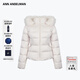 ANN ANDELMAN官方直營(yíng)可拆卸毛領(lǐng)收腰顯瘦不臃腫羽絨服女短款冬季 淺杏色 XS