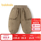 巴拉巴拉兒童羽絨褲女童外穿長(cháng)褲冬季保暖褲時(shí)尚洋氣精致甜美可愛(ài) 咖啡A51212 80