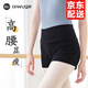 艾舞戈高腰舞蹈短褲女三分褲練功褲黑色芭蕾舞打底褲一分褲舞蹈褲 黑色（高腰款） XL