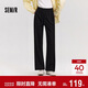 森馬（Semir）休閑褲女春季松緊腰抽繩闊腿褲女生顯瘦ins慵懶衛褲101125127009A