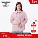 BOY LONDON【甜粉英倫】春情侶款粉色外套滿(mǎn)印潮流長(cháng)袖襯衫N21900 粉色 XS