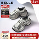 百麗（Belle）機能風(fēng)老爹鞋女商場(chǎng)同款撞色厚底增高休閑鞋E2G1DCM5 銀色 38 (240mm)