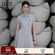 Teenie Weenie小熊女裝連衣裙夏季新款休閑活力清新時(shí)尚POLO衫短裙 中灰色 L