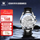 歐利時(shí)（OLEVS）手表男士學(xué)生石英表日歷夜光防水月相計時(shí)多功能瑞士認證品牌男表