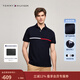 Tommy Hilfiger春夏男裝潮流多色翻領(lǐng)短袖POLO/【珠地網(wǎng)眼】撞色織帶T恤 【織帶】藏青色FAP XL （推薦：165-180斤）