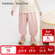 巴拉巴拉balaOne寶寶長(cháng)褲女童寬松束腳褲2025秋褲子甜美蕾絲208325108010