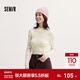 森馬（Semir）毛衣女冬季舒適緊身半高領(lǐng)正肩純色羊毛衫氣質(zhì)百搭顯瘦打底衫 奶白10501 L
