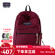 JANSPORT杰斯伯雙肩包女男復刻暮光學(xué)生電腦包旅行背包書(shū)包 4QVA04S深紫酒紅-側袋+隔層