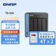 威聯(lián)通（QNAP）TS-416 天空保壘四核心處理器8T nas私有云網(wǎng)絡(luò )存儲服務(wù)器磁盤(pán)陣列云存儲手機擴容（含硬盤(pán)4T*2）