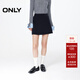 ONLY2025秋季新款純色A字剪裁防走光設計短裙半身裙女|12531E002 E39夜空藍色 M