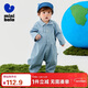 迷你巴拉外出連體衣男女童哈衣爬服仿牛仔長(cháng)袖萌趣2025春新品