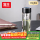 富光雙層玻璃杯 車(chē)載一鍵開(kāi)蓋泡茶杯高硼硅茶水分離 辦公商務(wù)水杯子男