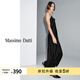 Massimo Dutti折扣升級2025年女裝極簡(jiǎn)輕奢風(fēng)長(cháng)款縐紗無(wú)袖吊帶連衣裙06636504 黑色 S (CN 170/88A)