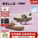 百麗（Belle）張凌赫同款復古板栗德訓鞋女商場(chǎng)款紅色增高厚底板鞋A4L1DAM6 米白/棕色 37 (235mm)