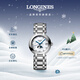 浪琴（LONGINES）瑞士手表 心月系列 月相女士鋼帶石英表L81154876新年禮物