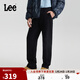 Lee25秋冬新品寬松直筒經(jīng)典斜紋布抓絨男休閑褲 黑色 33