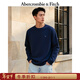Abercrombie & Fitch經(jīng)典小麋鹿圖案美式棉質(zhì)圓領(lǐng)套頭長(cháng)袖T恤25秋冬男裝124-5565 海軍藍 S (175/92A) 尺碼偏大，建議小一碼