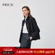 PRICH【三防+中空保暖】時(shí)尚燈芯絨拼接領(lǐng)菱格棉服新年2025冬季新款 19黑色 S 160