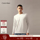 Calvin KleinJeans春秋男士休閑通勤ck浮雕字母凈色內搭打底衫長(cháng)袖T恤上衣