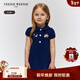 Teenie Weenie  Kids【菁英POLO】小熊童裝25年款新款女寶寶連衣裙 藏青色 100 cm
