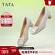 他她（TATA）氣質(zhì)方扣單鞋女鞋2025新粗跟高跟鞋法式鞋子女鞋 蘭灰 39