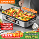 蘇泊爾（SUPOR）烤肉鍋電烤盤(pán) 家用多功能電燒烤爐0涂層精鐵不粘電烤鍋分體可拆洗電烤爐烤肉烤串一體 GJ4525PF816