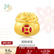 周生生黃金轉運珠Charme寶貝招財貓錢(qián)袋甜柿金桔國風(fēng)足金串珠 單顆 錢(qián)袋91504C