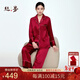 絲界真絲睡衣女100%桑蠶絲簡(jiǎn)約純色情侶絲綢家居服絲綢套裝節日禮物