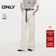 ONLY2025秋季新款松弛感利落寬松直筒褲長(cháng)褲牛仔褲女|125432022 J2G 米白色 S S褲長(cháng)減短